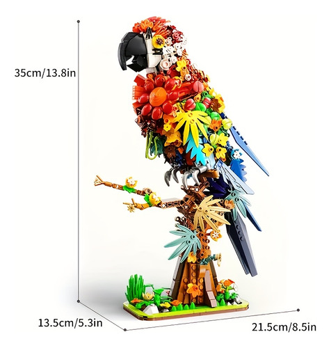 Set De Bloques De Construcción Parrot Vibrant Rainbow Parrot