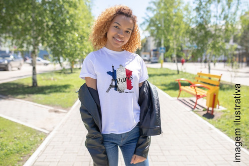 Camiseta Paris - Unissex - Cidades - Poliéster - França