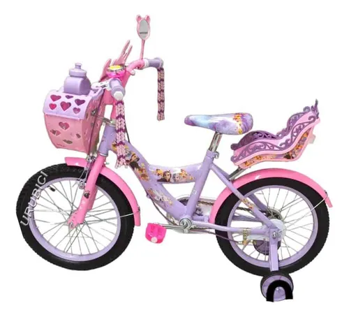 Bicicleta De Ni a Rodado 12 Frozen Rosa O Violeta. Urubici