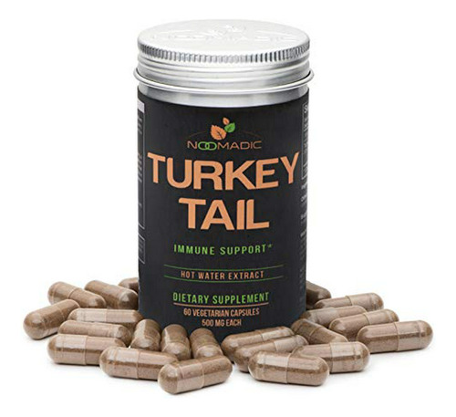 Turkey Tail Mushroom, 60 Capsules, 500mg Each, Immune Suppor