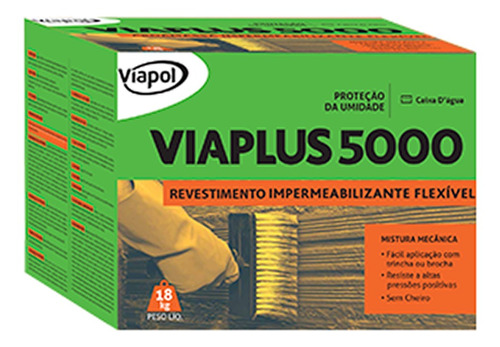 Viaplus 5000 Impermeabilizante Flexivel 18kg - Viapol