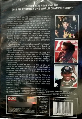 Imagen 2 de 2 de dvd Resumen Oficial 2013 Campeonato Mundial Formula Uno Fia