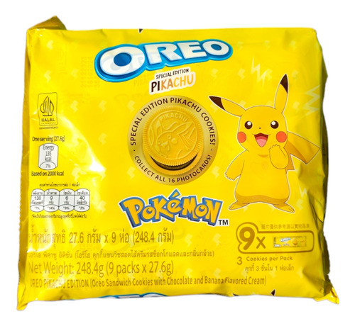 Oreo Pikachu Pokemon Edición Especial + Carta Colección 