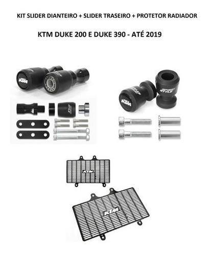 Slider De Motor Y Protector Radiador Ktm 200/390 2015mk Moto