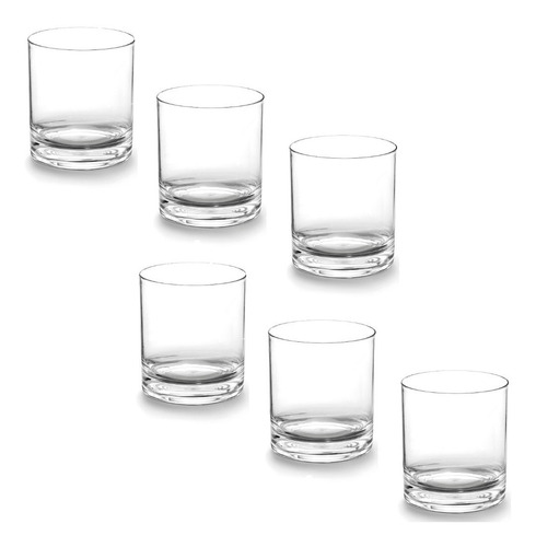 Set De 6 Vasos Para Whisky De Tritan Libre Bpa Lacor