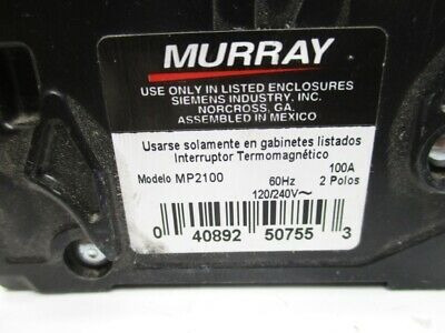 Murray Mp2100 120/240v 100a Nsnp