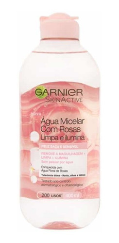 Imagen 1 de 2 de Agua Micelar De Garnier Con Agua De Rosas