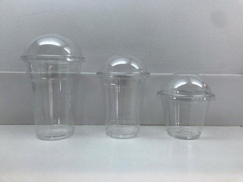 Vasos Plastico Desechables Con Tapa Domo 9 Oz