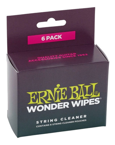 Limpiadores Ernie Ball 4277 Guitarra/bajo Cuerdas Pack X 6