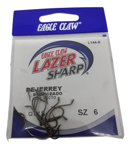 Anzuelos Eagle Claw L144 N6 Pesca Pejerrey X8u Lazer Sharp