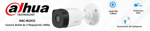 Camara Seguridad Bullet 1080p 2mp 100º 2.8mm Hdcvi Ir Dahua