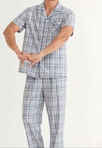 Pijama Hombre Manga Corta Y Pantalón Diseño 