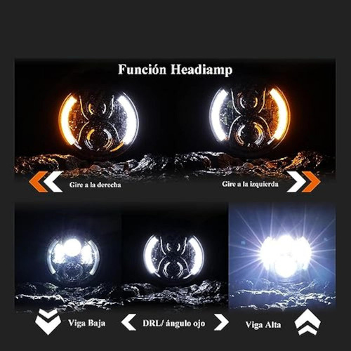 Farol De 7polegadas Motocicletas Off-road Adequado Adaptação