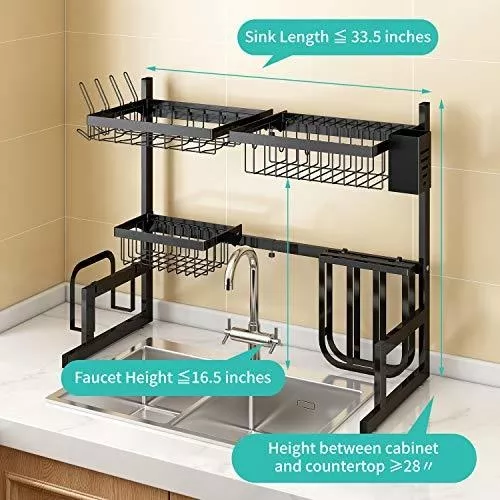 Escurridor De Platos Ajustable Sobre El Fregadero (25.6 A 3