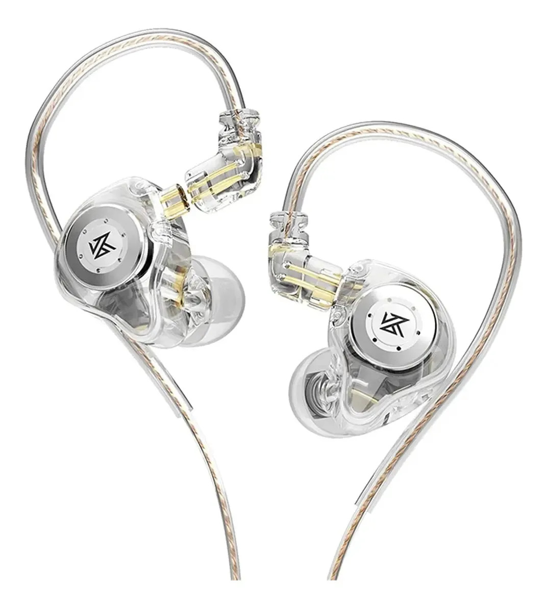 Fones de ouvido Kz Edx Pro com monitor colorido de cristal de alta fidelidade 1dd sem microfone