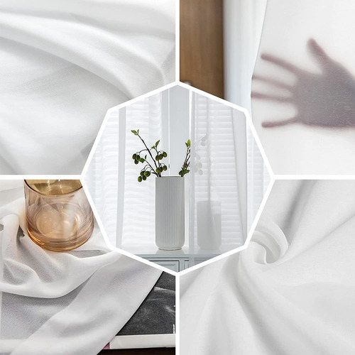 Abstract Art Sheer Voile Window Curtains 2 Panelsrod ...