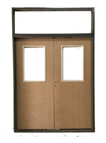 Puerta Placa Mdf 140 Paño Fijo Sup Tabique 10/15 M/chapa 18