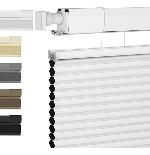 Persianas Celulares Berissa 27x65 Pulgadas Color Blanco Inte Blackout-blanco-listo Para Fabricar
