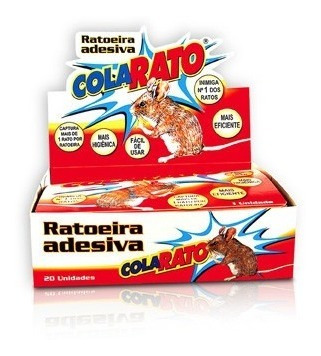 Ratoeira Adesiva Cola Ratos Com 20 Unidades 