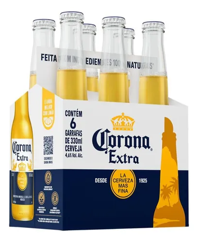 Cerveja Mexicana Corona Garrafa 330ml Com 6 Unidades