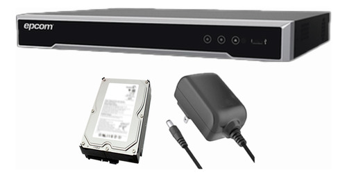 Epcom Kit Dvr Ev-8004turbo-plus+2tb 4 Canales Turbohd + 4 Canales Ip 8 Mp 2k Tecnología Acusense Evita Falsas Alarmas + Hdd 2tb Audio Por Coaxitron Ev-8004turbo-d 4 Entradas De Alarma