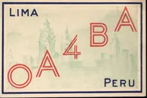 Comprar Tarjeta Qsl - De Oa4ba A Lu6ha (año 1947)