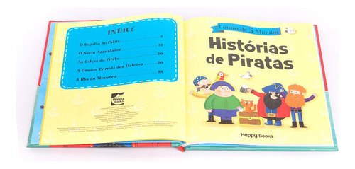 Contos De 5 Minutos: Histórias De Piratas, De Jenny Woods. Editora Happy Books, Capa Dura Em Português