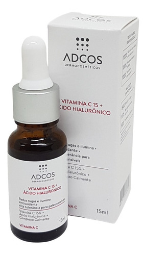 Vitamina C 15 + Ácido Hialurônico 15ml Adcos Tipo de pele Todas