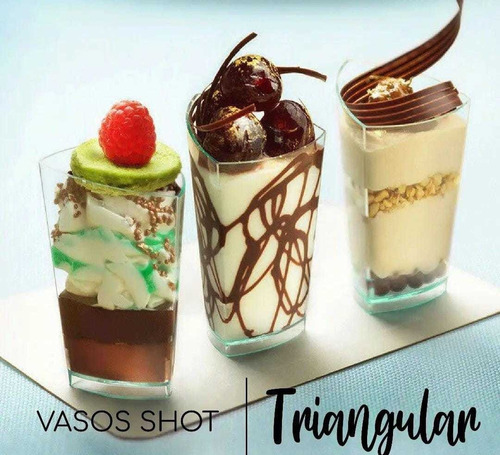 Vasos Shot Triangular 4 Onzas Por Paquete 