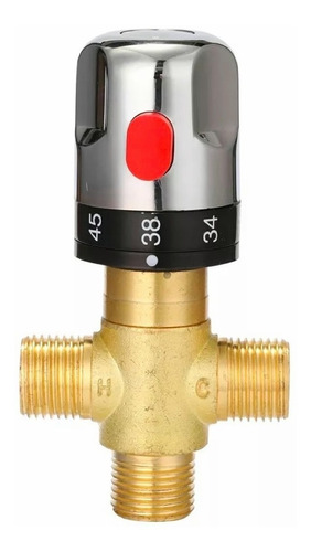 Válvula Mezcladora Termostática Ajustable 3/baño Latón Agua