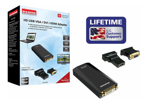 Diamond Multimedia Usb 2.0 A Vga/dvi/hdmi Video Graphics Ada