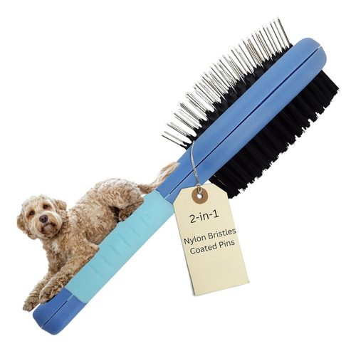 Cepillo 2 En 1 Akc: Cerdas Premium Para Mascotas