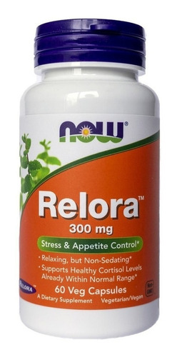 Now Foods Relora 300mg 60vcaps Control Estres Y Apetito Sfn Sabor Sin sabor