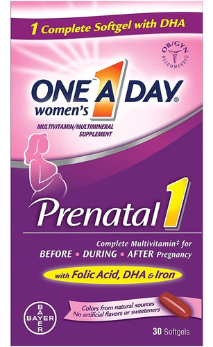 One A Day Multivitaminico Prenatal (30 Softgels) Bayer Sabor S/n