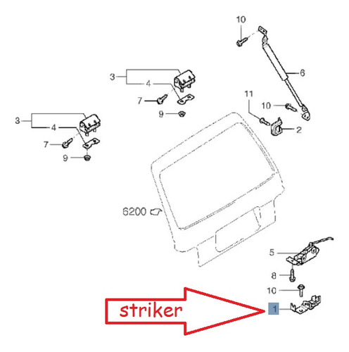 Striker De Maleta Festiva Del Mecanismo Cerradura Ford Anaco