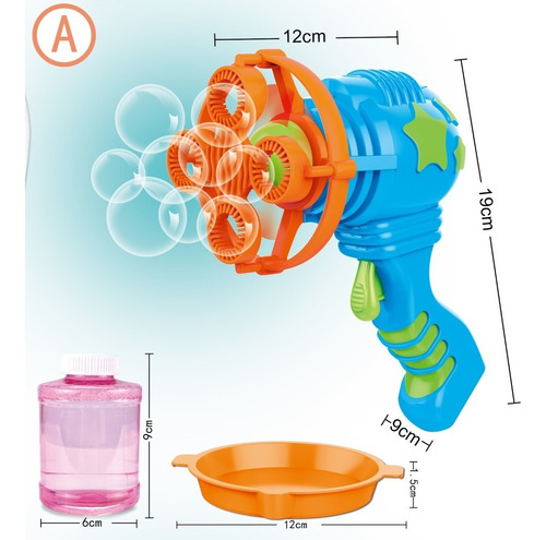 Juguete Pistola De Burbujas Burbujero Infantil Explorer Fan 