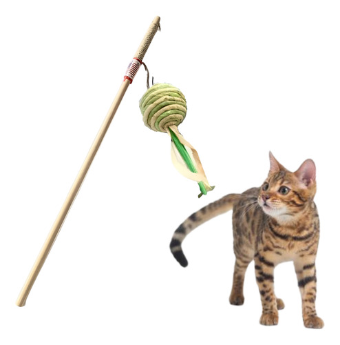 Juguete Interactivo Para Gatos Cañita Interactiva Juguete