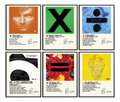 Cuadro Ed Sheeran Álbum Music Tracklist Exitos Firma