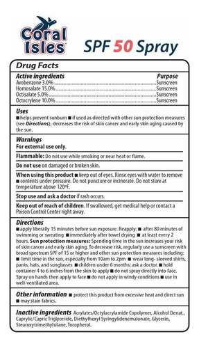 Coral Isles Reef Protector Solar Spf 50 Spray Continuo | Lib