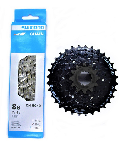 Piñon Shimano Cassette Hg200 8v 12-32+ Cadena Hg 40 Original