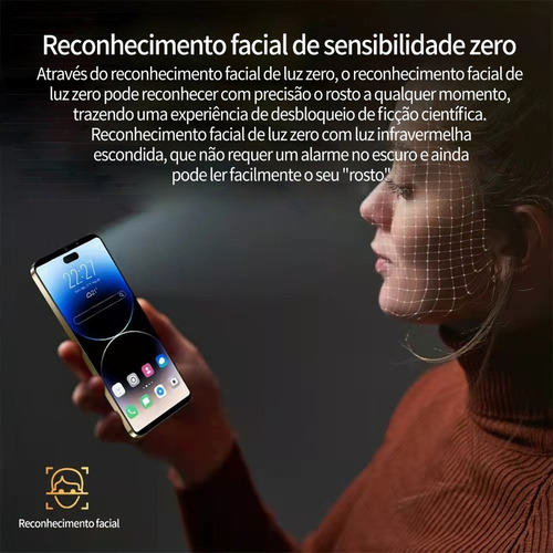 P Teléfono Barato Android I14 Pro Max 6.3 Negro