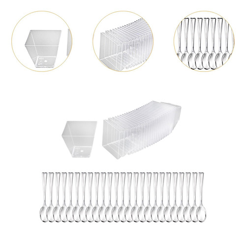 25 Tazas De Postre, Cuencos Para Servir, Tazas Pequeñas