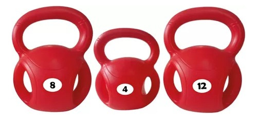 Kit!! Pesa Rusa C/ Agarre Lateral 4kg+8kg+12kg Pvc 770store
