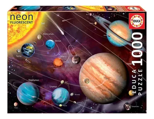 Puzzle Rompecabezas 1000 Piezas Sistema Solar Neon Educa | Mismo precio ...