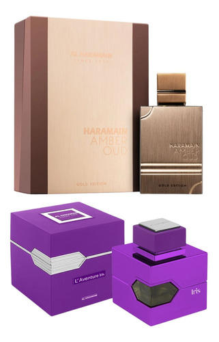 Duo Al Haramain L'aventure Iris + Amber Oud Gold 60ml