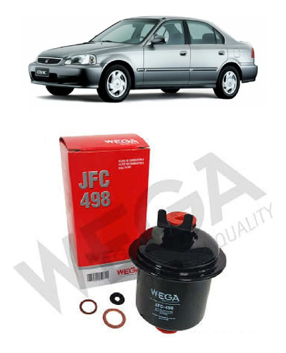 Filtro De Combustível Honda Civic Ex 1.6 16v 95 À 2000 Wega