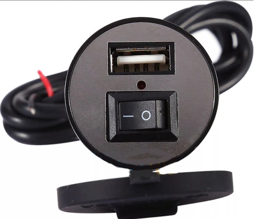 Cargador Usb Con Switch Sencillo Para Motocicleta 