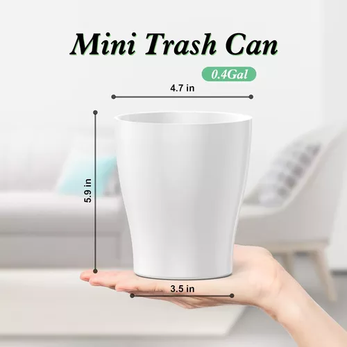 Mini bote de basura – Juego de 8 colores pequeños de basura, pequeño cubo  de basura de plástico, papelera de encimera, cubo de basura para mostrador