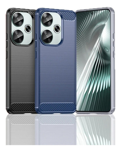 Case For Xiaomi Poco F6 Dibujo De Fibra De Carbono