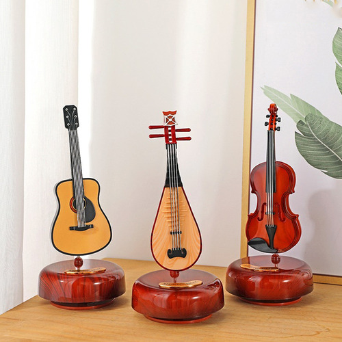 A A Violín Caja De Música Clásica Giratoria Regalo Réplica